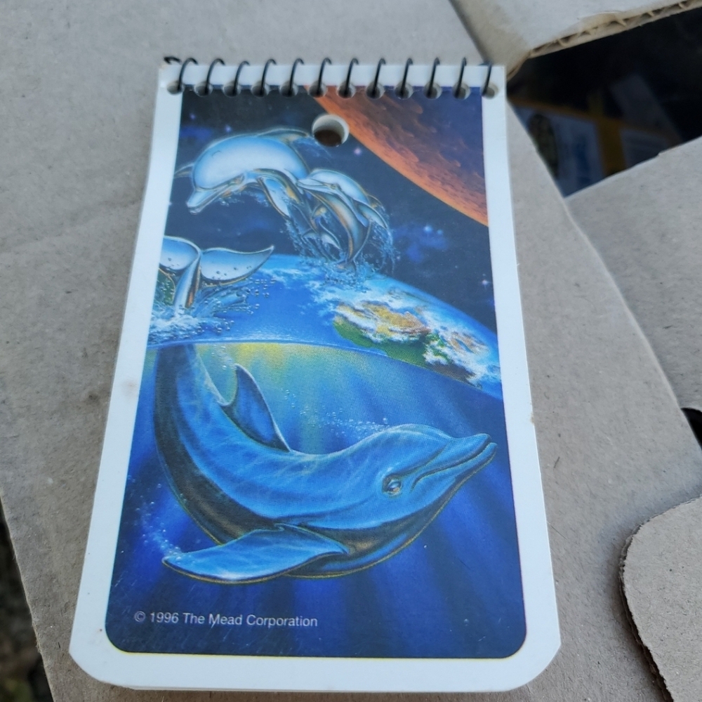 Dolphin Spiral Notepad Vintage 1996 Fantasy